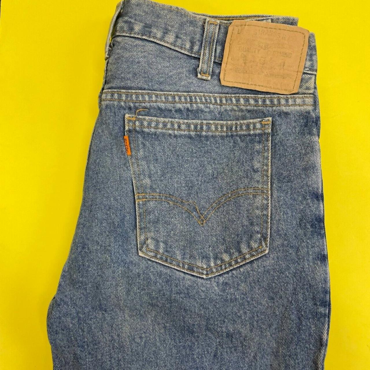 Vintage Levi's 620 W34 L32 Blue jeans - Orange Tab -... - Depop