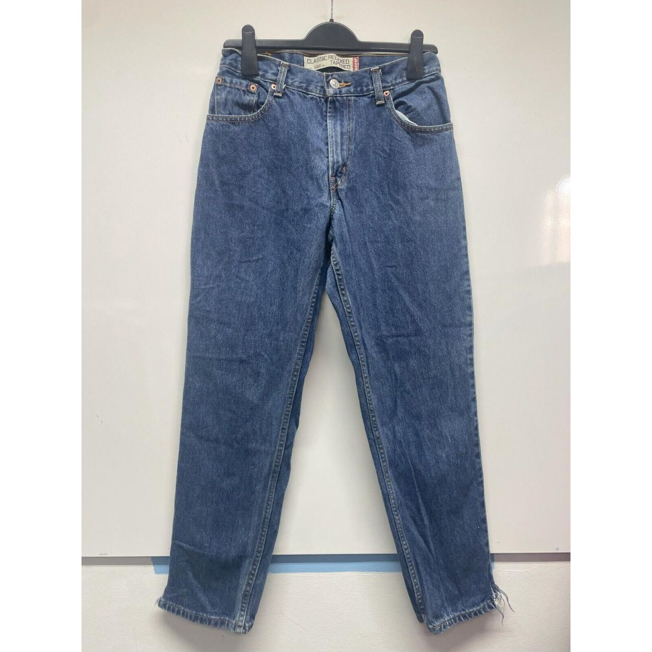 Levi 550 Classic Relaxed Tapered Fit Blue Jeans W28... - Depop