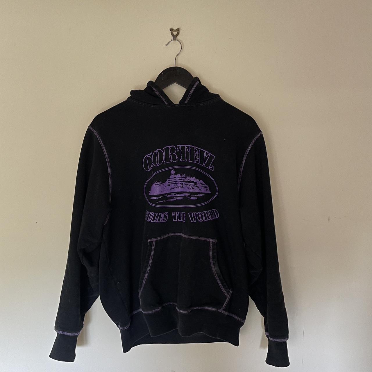 Corteiz Alcatraz Hoodie Black/Purple Men's - US