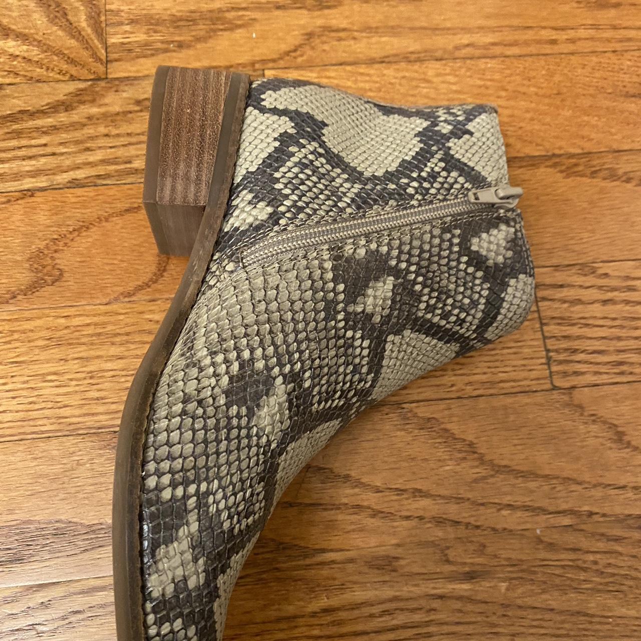 lucky brand snake print booties