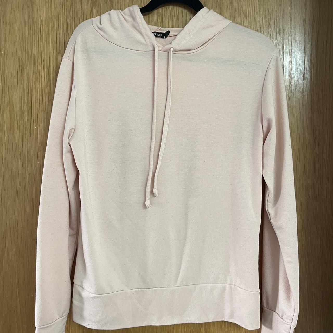 Baby Pink BooHoo Hoodie Good condition, size... - Depop