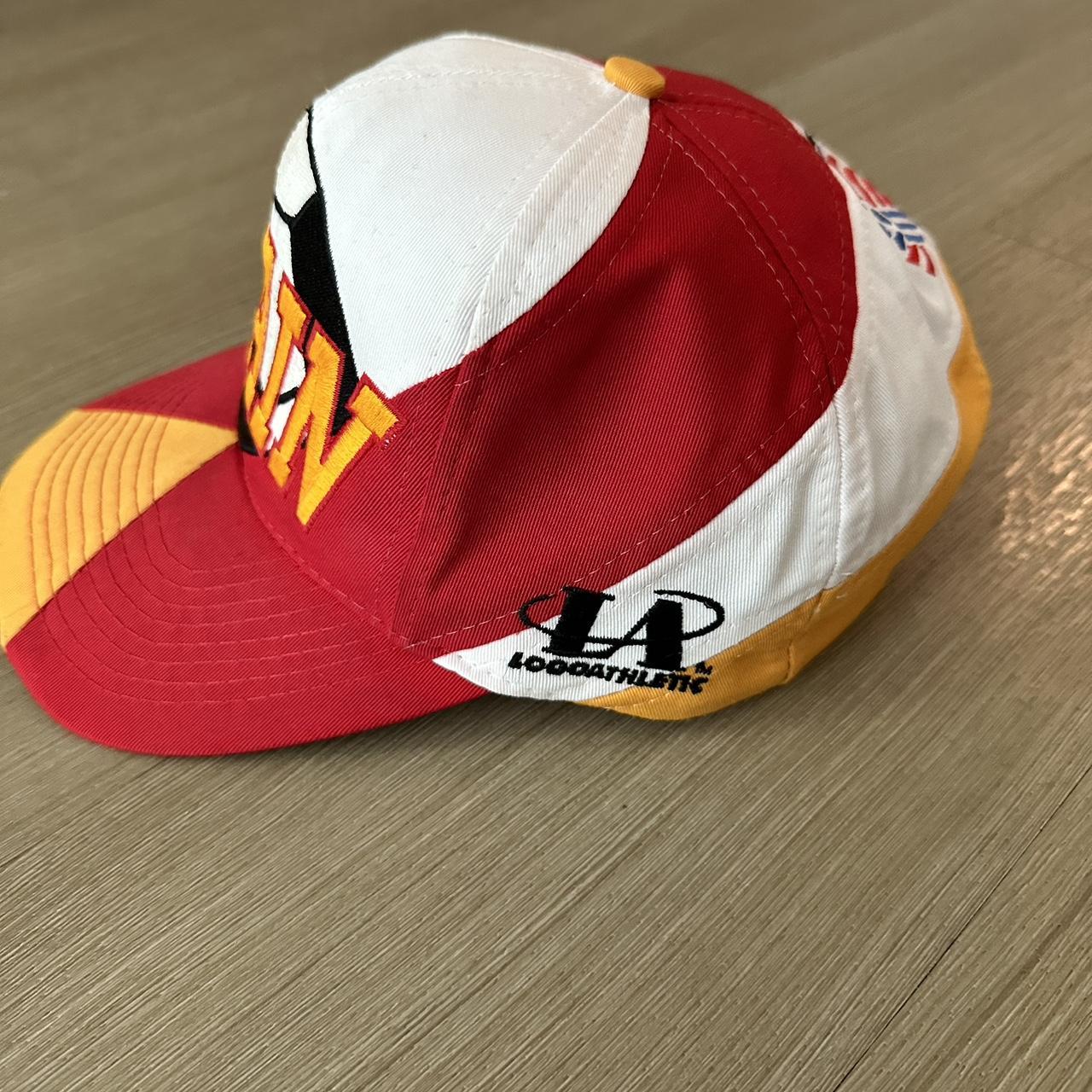 1-ONE Men's Red and Yellow Hat | Depop