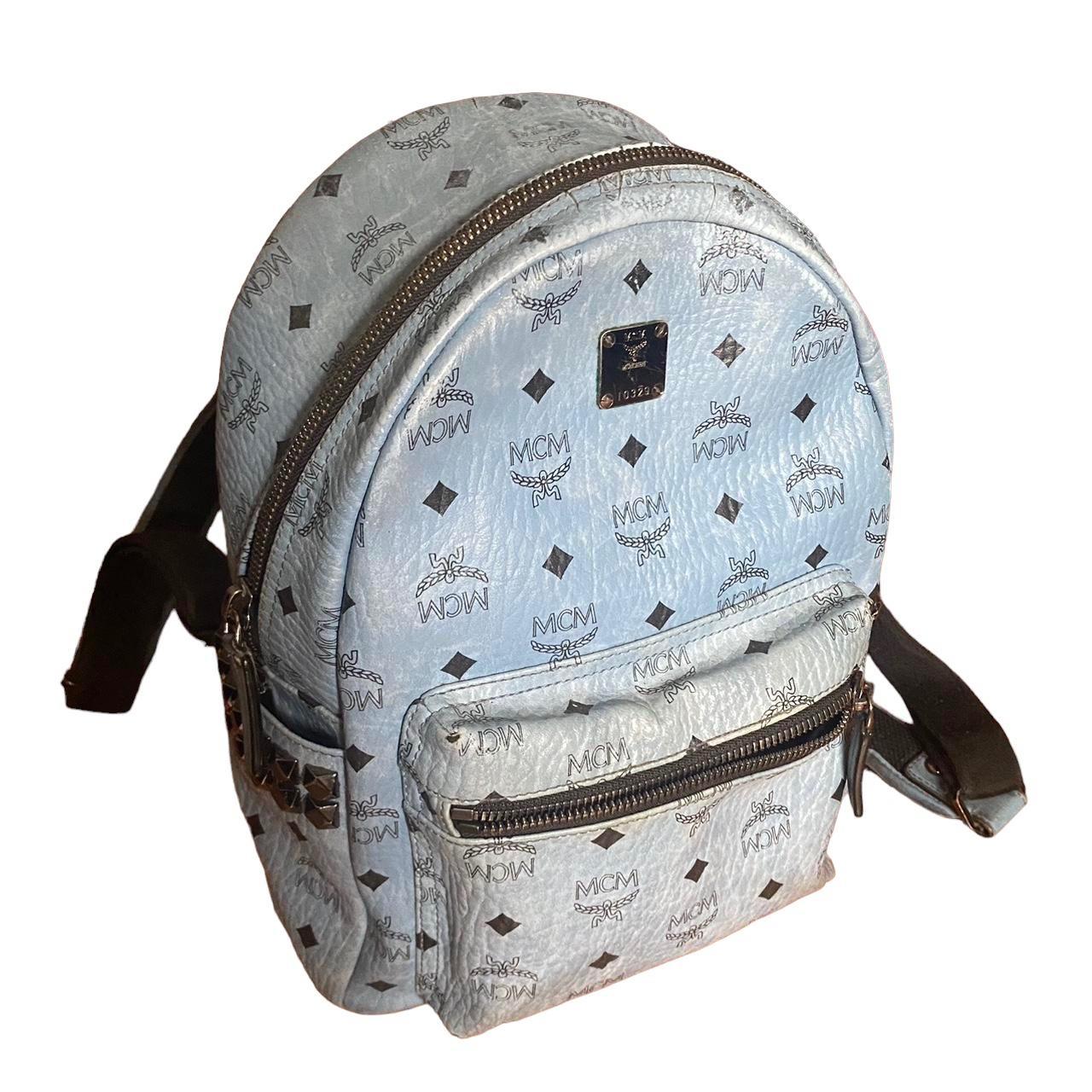 Mcm backpack outlet silver