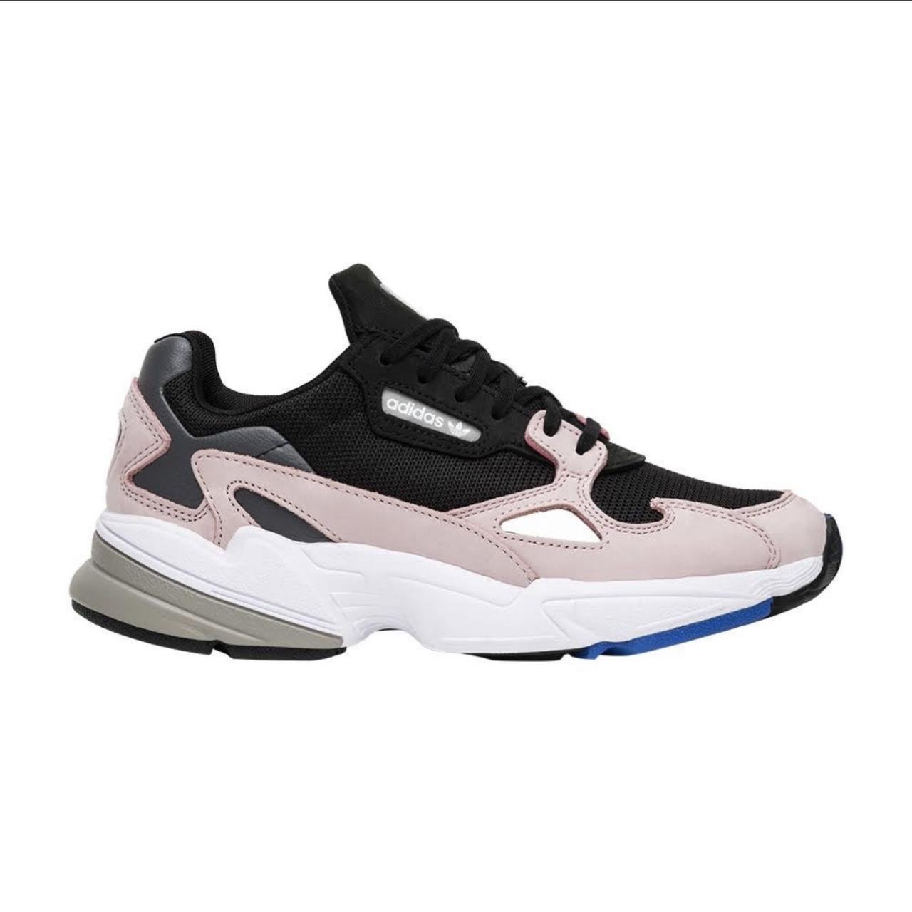 Adidas falcon black pink sneakers collaborated. Depop