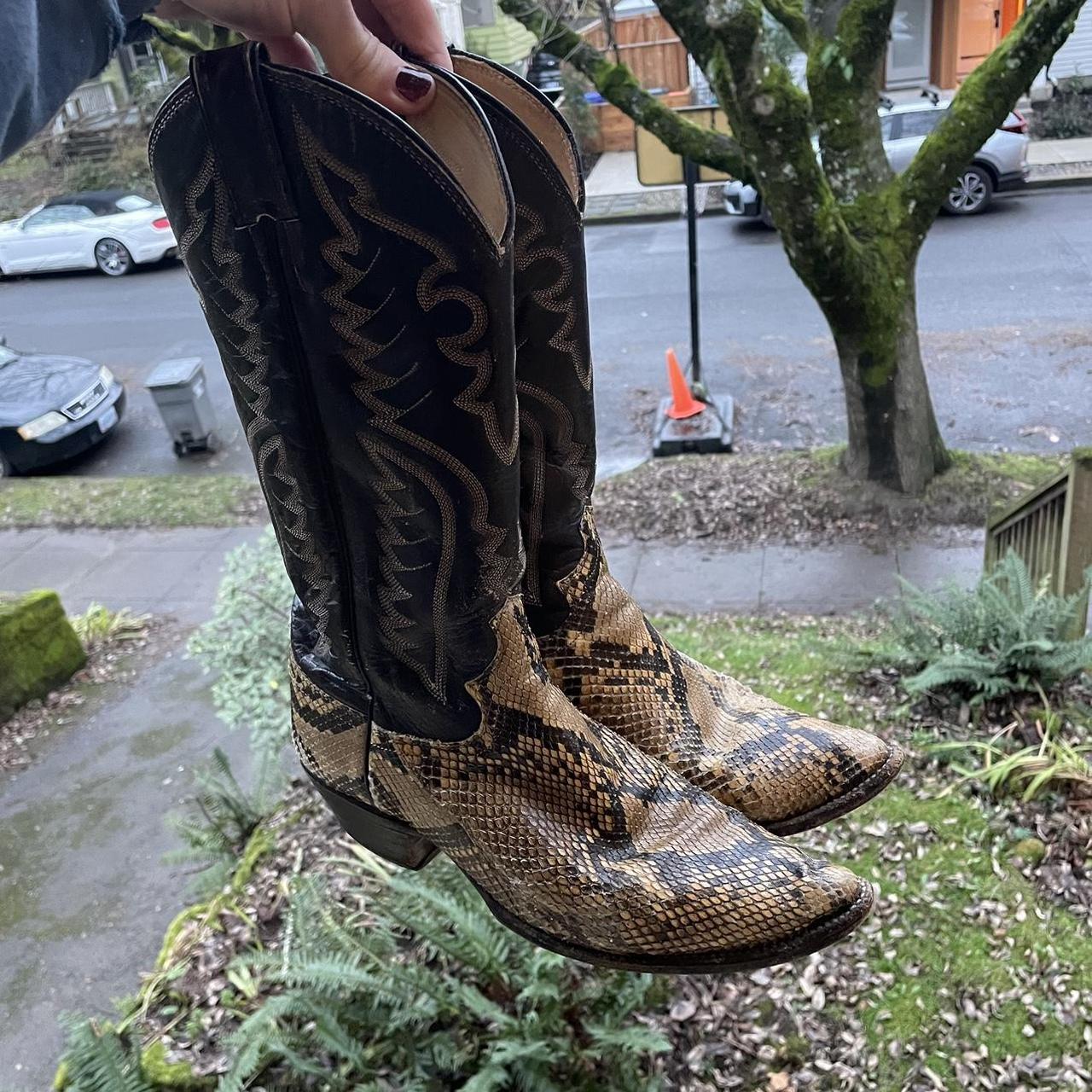 Frye sales snakeskin boots