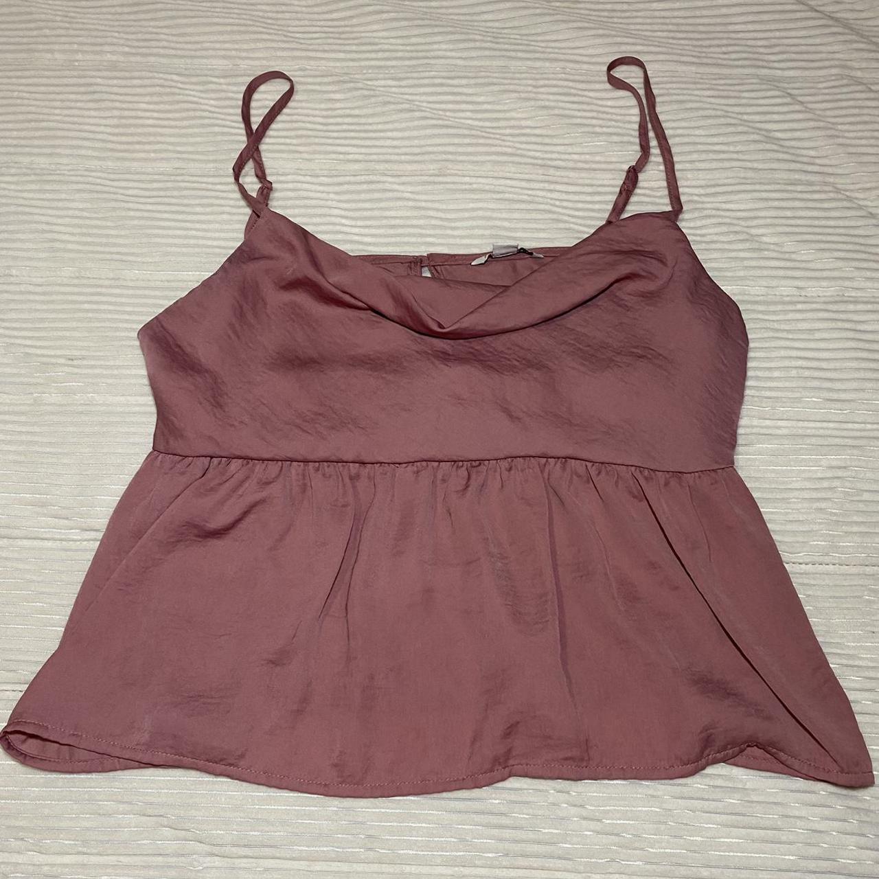 American Eagle Rose Pink Baby Doll Tank Top, Buttons... Depop