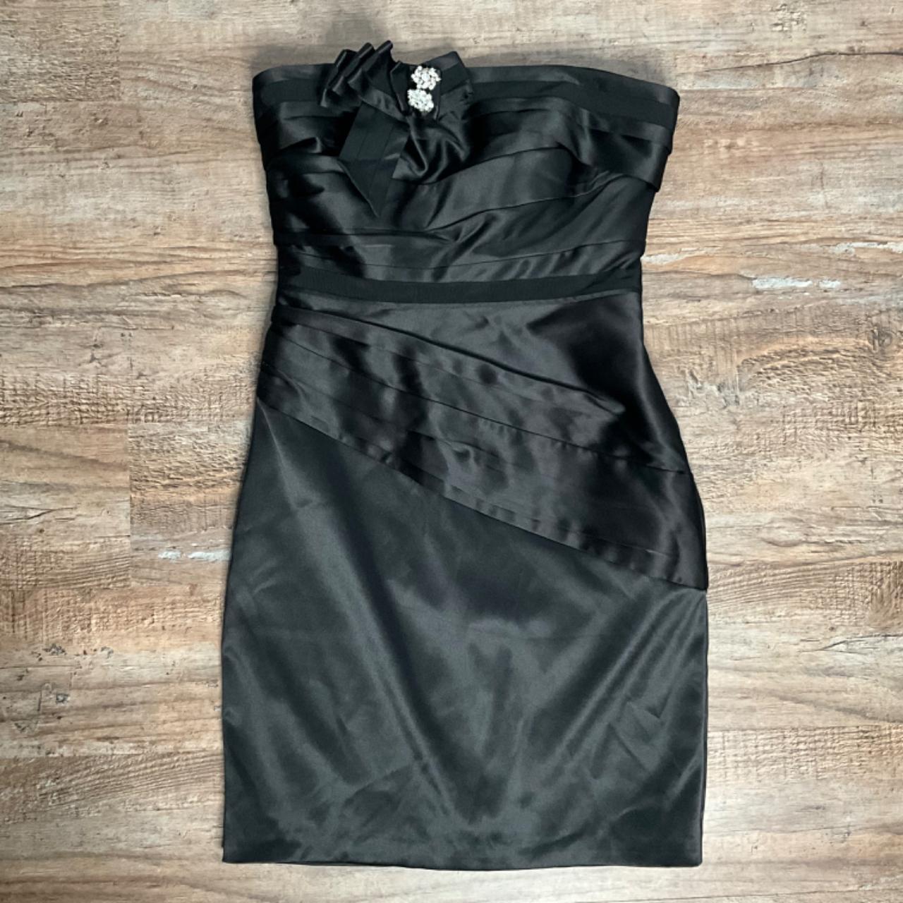 White House Black Market Strapless Black Dress