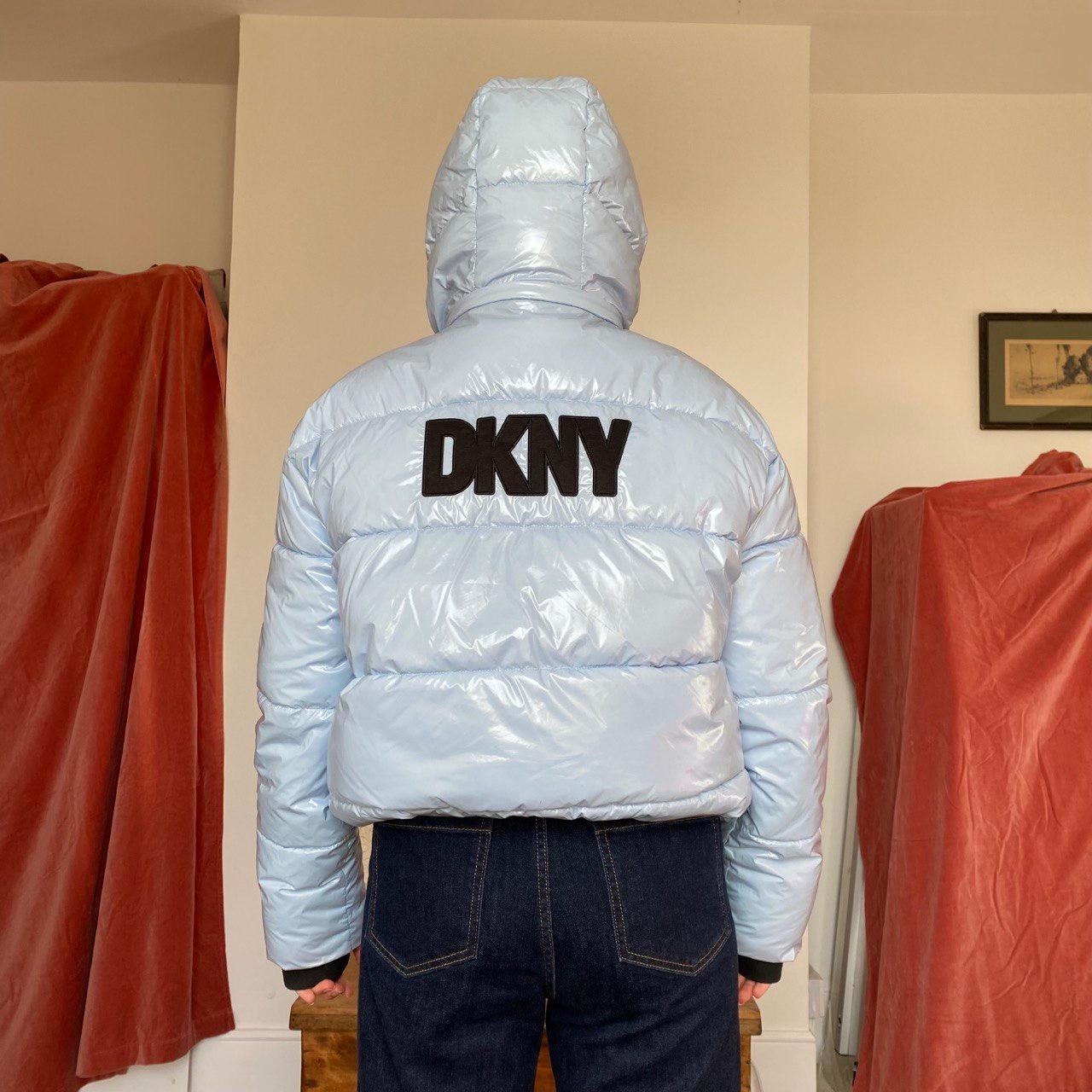 DKNY Women's Blue and Black Jacket | Depop