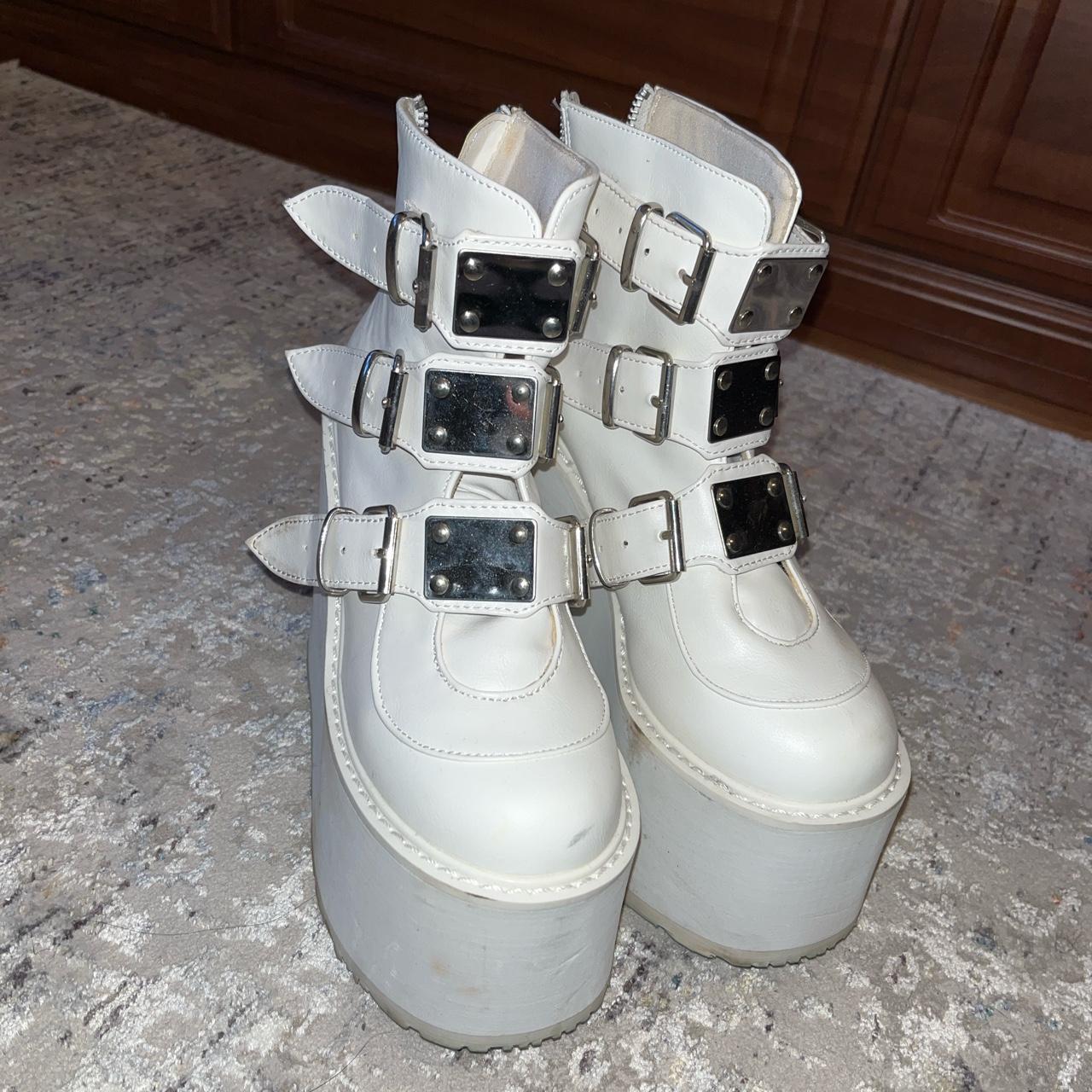 Dolls kill boots size 6.5 worn once. Depop