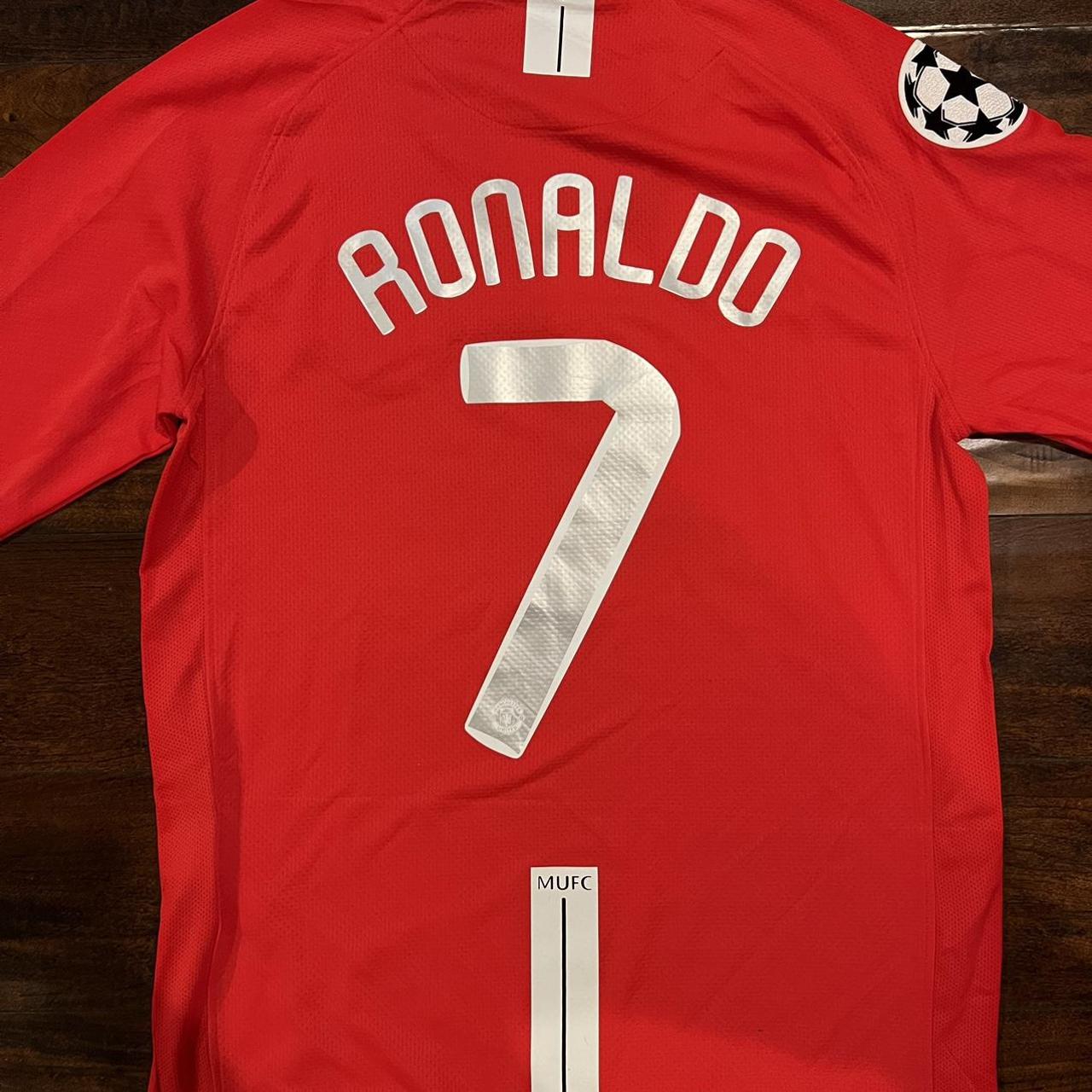 CRISTIANO RONALDO RED MANCHESTER UNITED 2008 UCL... - Depop