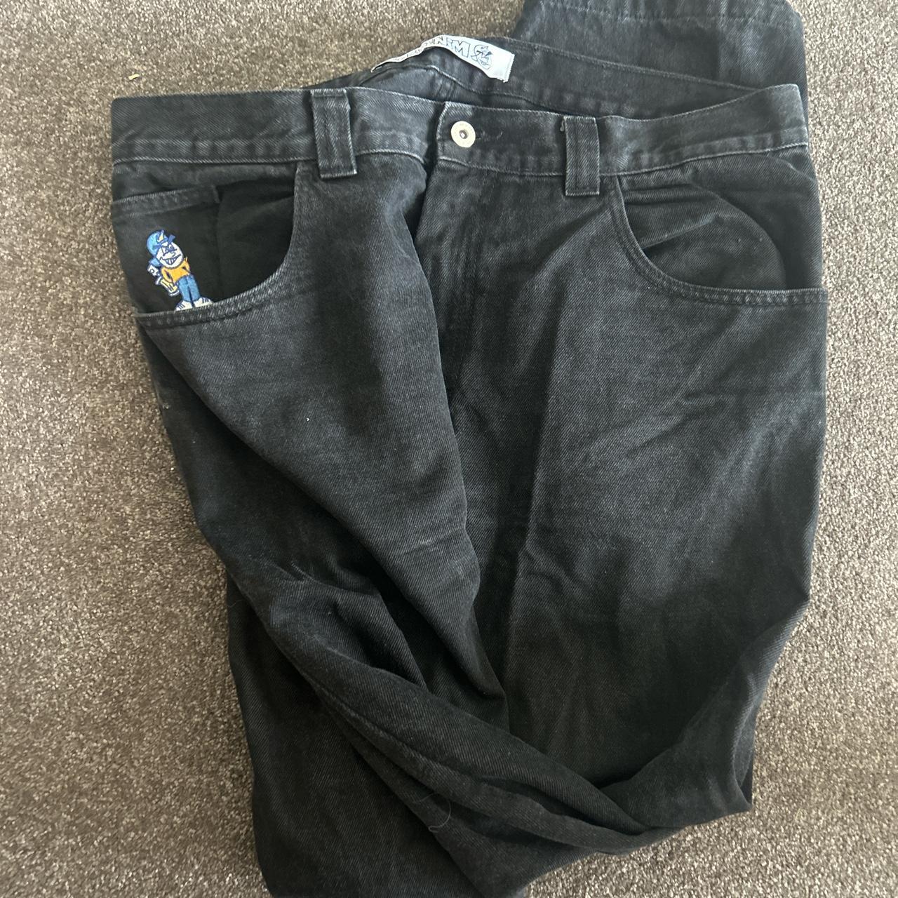 Polar black jeans size 34-32 - Depop
