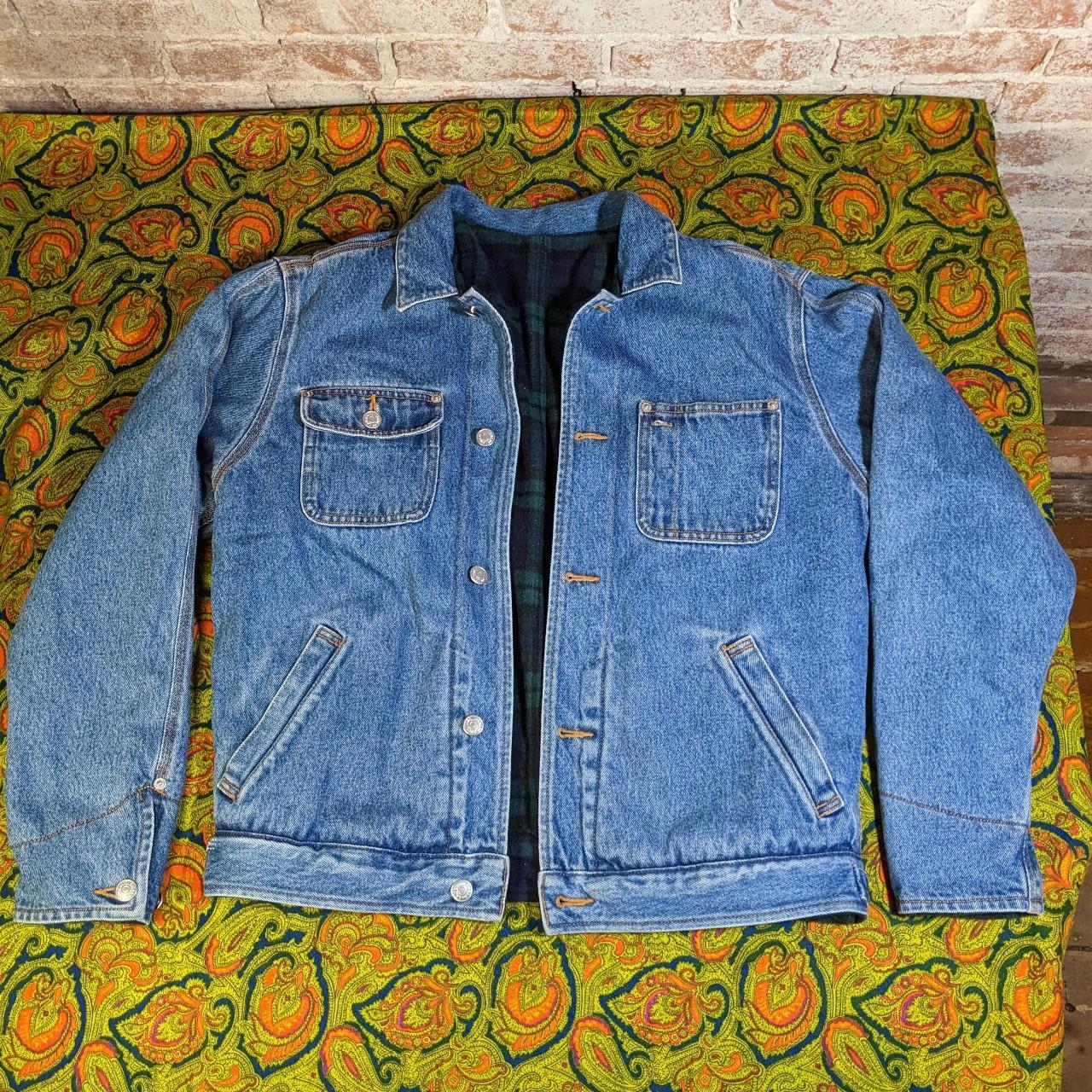 Vintage Polo Ralph Lauren Dungarees Denim & Plaid... - Depop