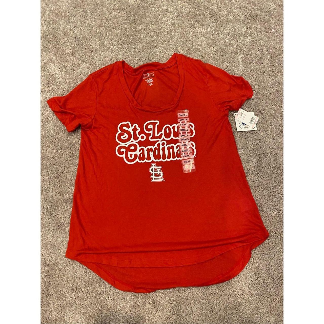 St. Louis Cardinals MBL Baseball T Shirt Grey Red - Depop