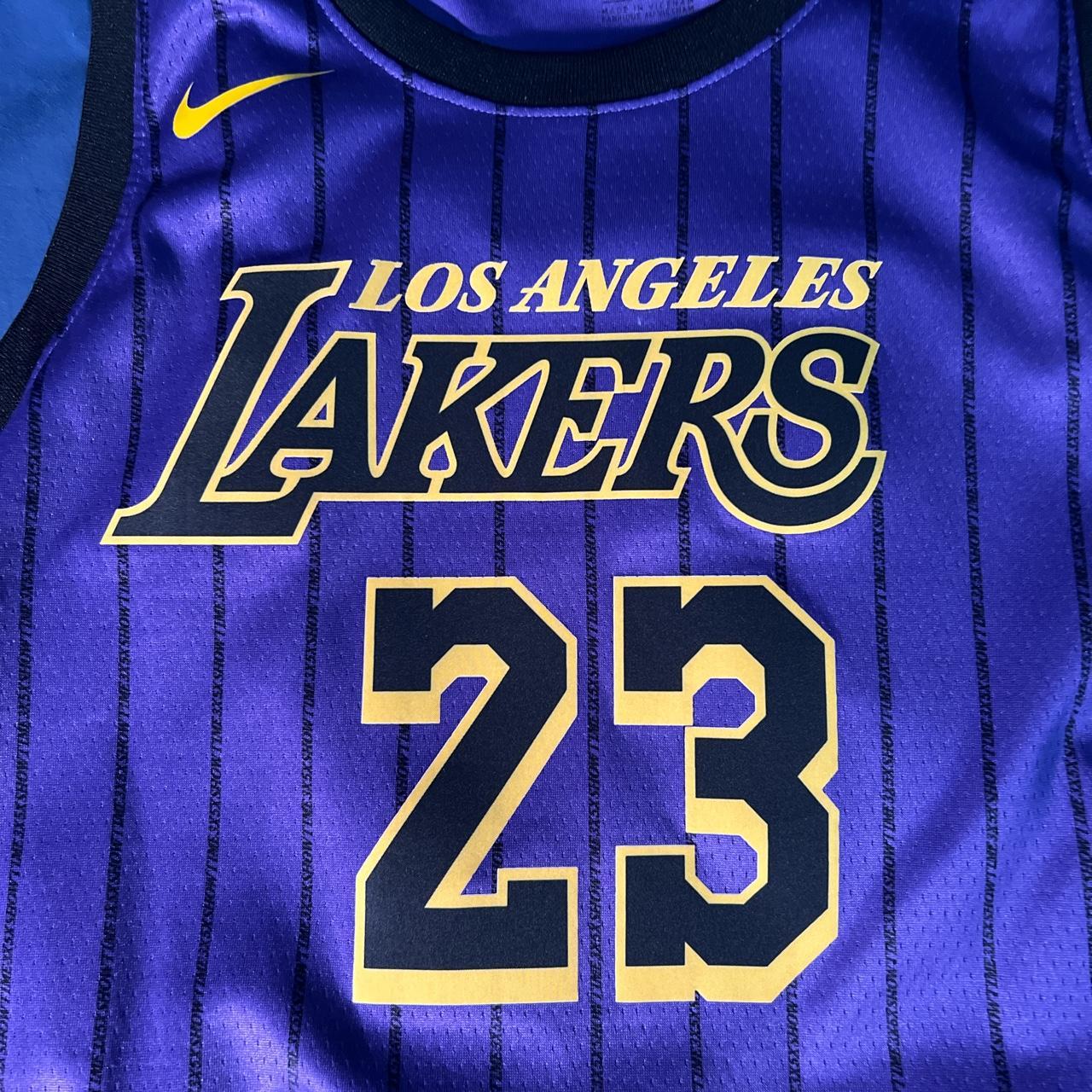 kids Lebron James Lakers t-shirt worn once size - Depop