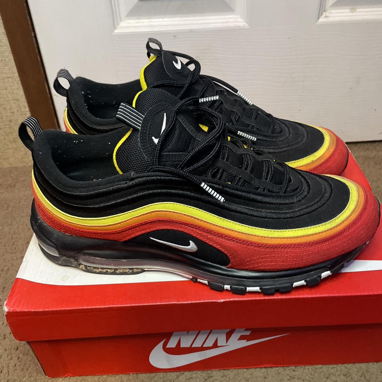 Nike air max top 97 black/chile red/magma orange/white