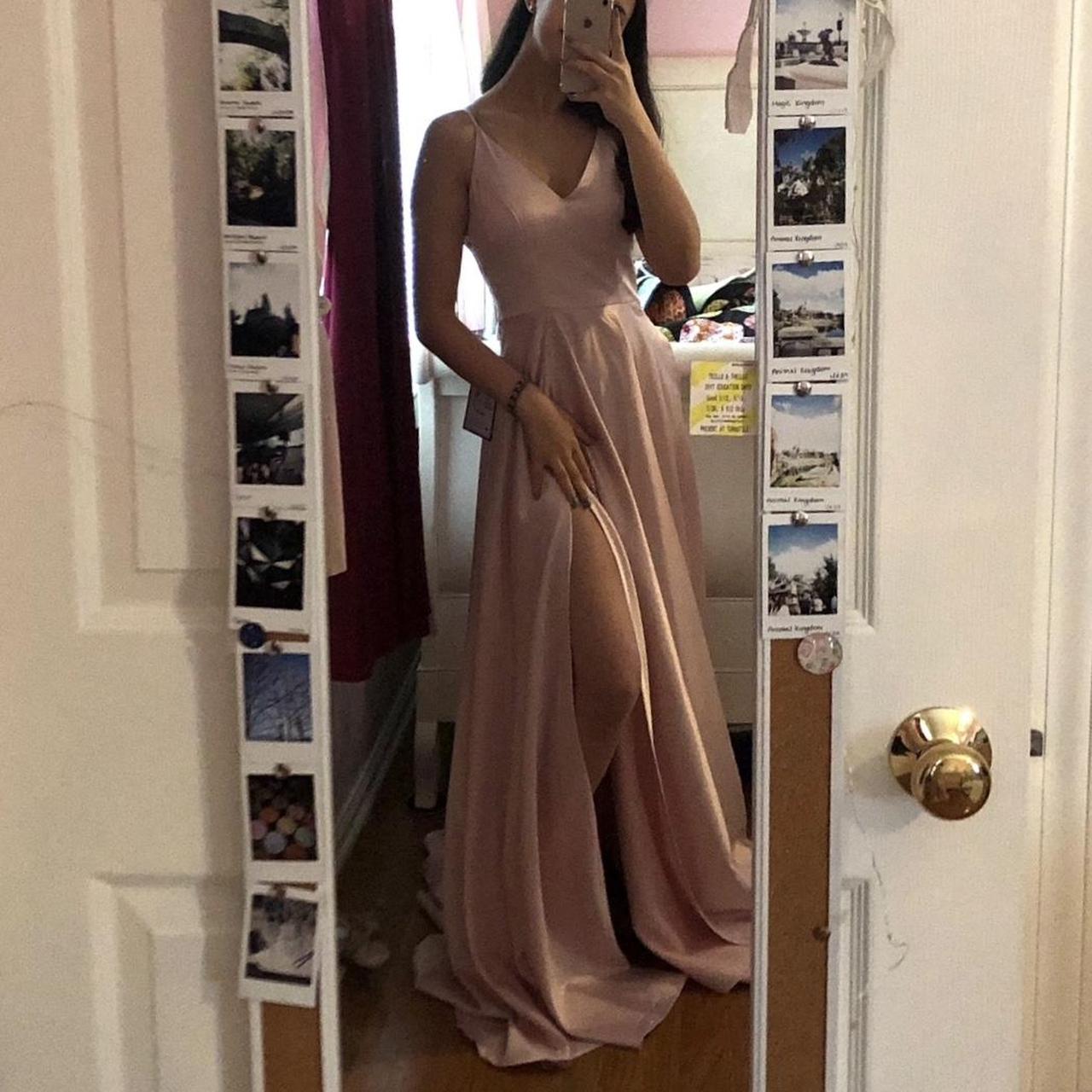 Macy's pink prom dress best sale