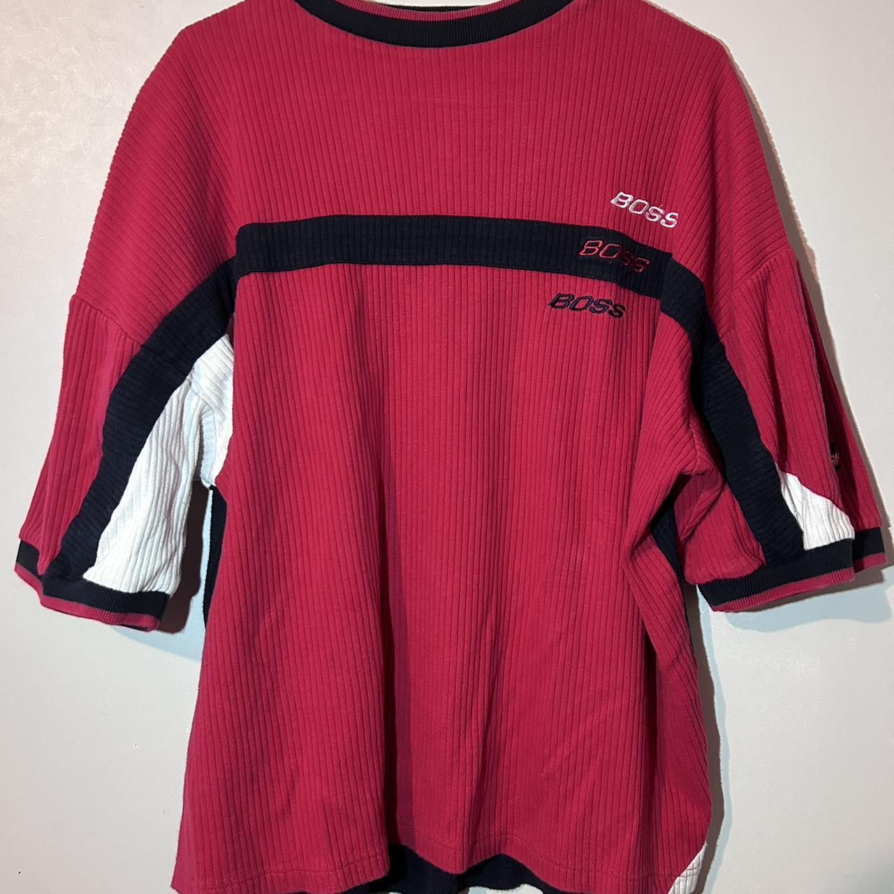 Hugo Boss Sweater material Shirt size XL boxy fit - Depop