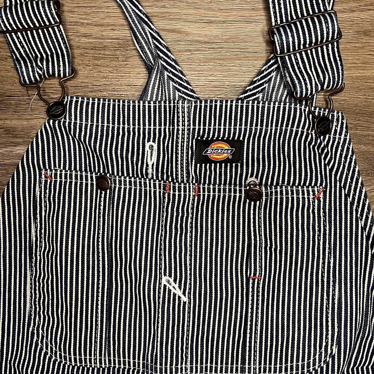 Dickies Men's Black and White Dungareesoveralls Depop