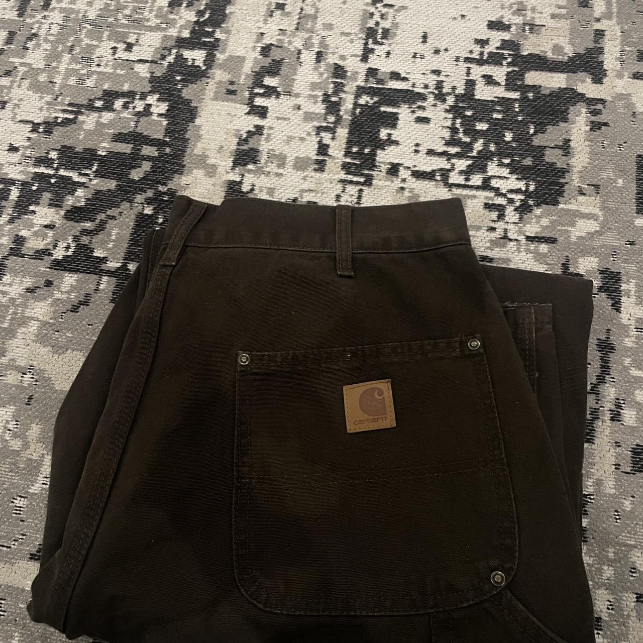 Carharrt Brown Double Knee Pants Only Flaw Is Tiny... - Depop