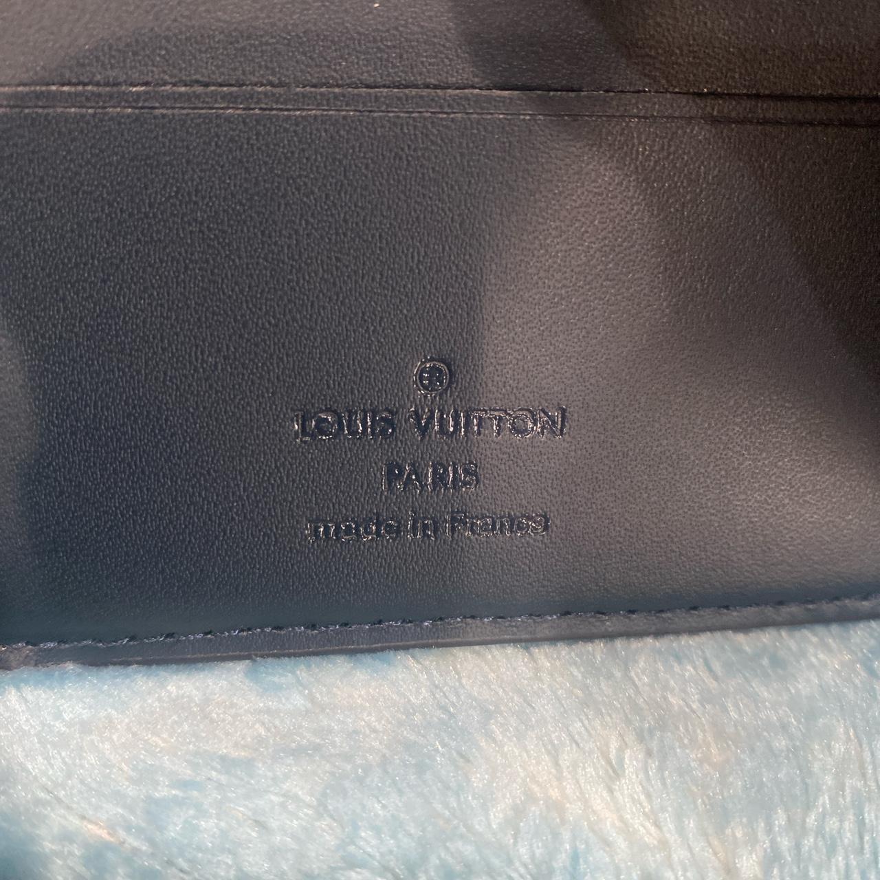 Louis Vuitton Blue Monogram Vernis Sarah Wallet - Depop