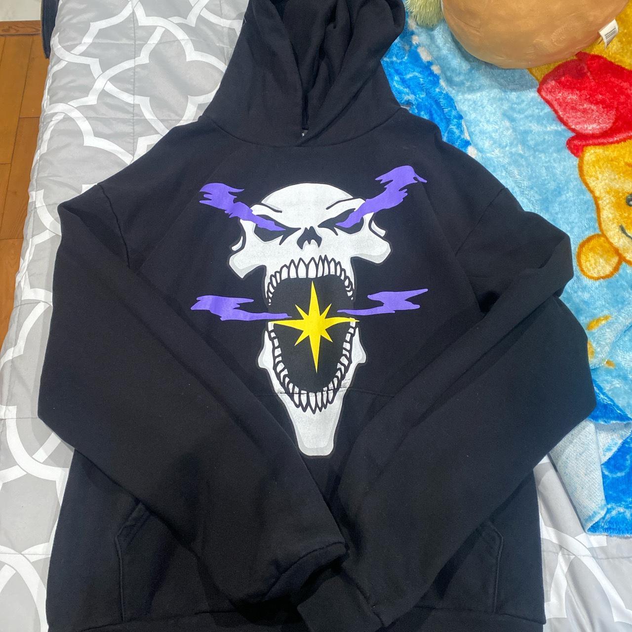 Vlone purple skull clearance hoodie