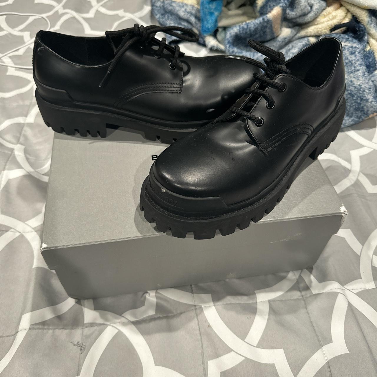 Low Balenciaga derby strikes boot size 46 (fits a 45... - Depop