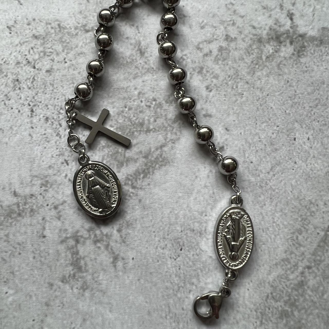 Wearable Rigid Blue Rosary In 925 Silver, 4 Mm Beads | Online Sales On - Foto 6