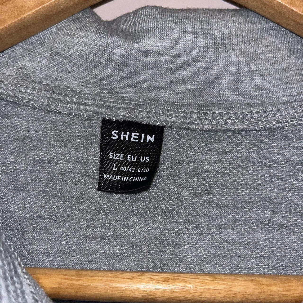 grey long-sleeved top from shein * size L, defs can... - Depop