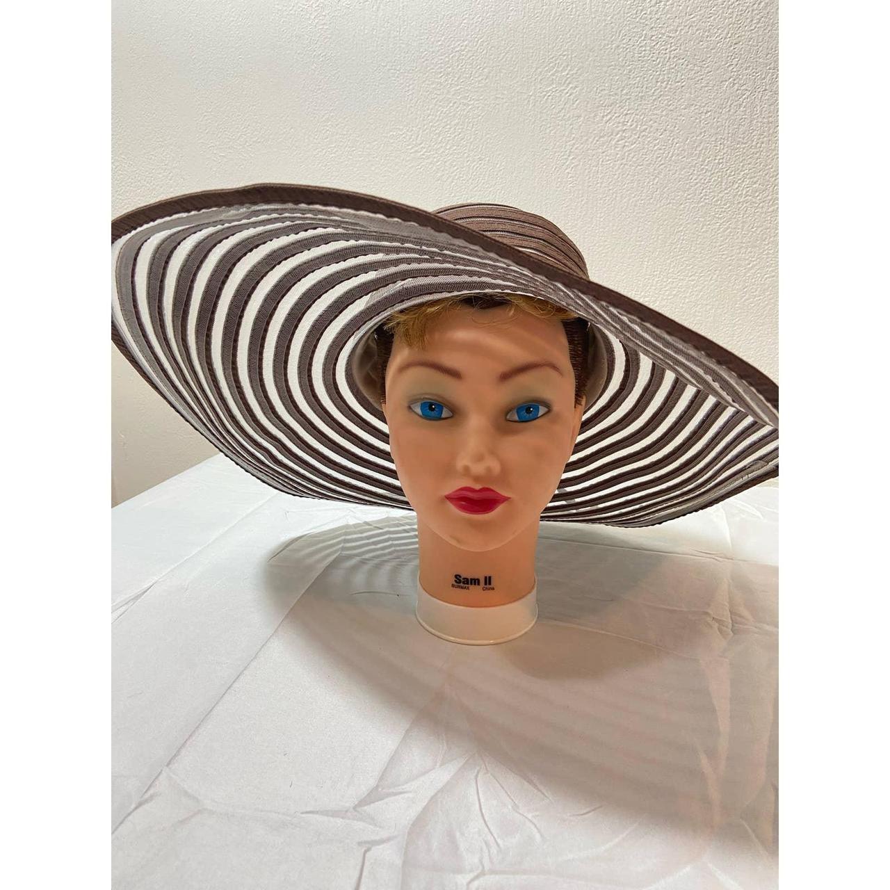 Angela & William Women&rsquo;s Brown and Cream Hat | Depop