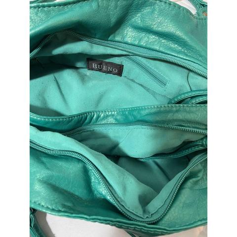 Green quilted faux leather crossbody bag/purse. CLN, - Depop