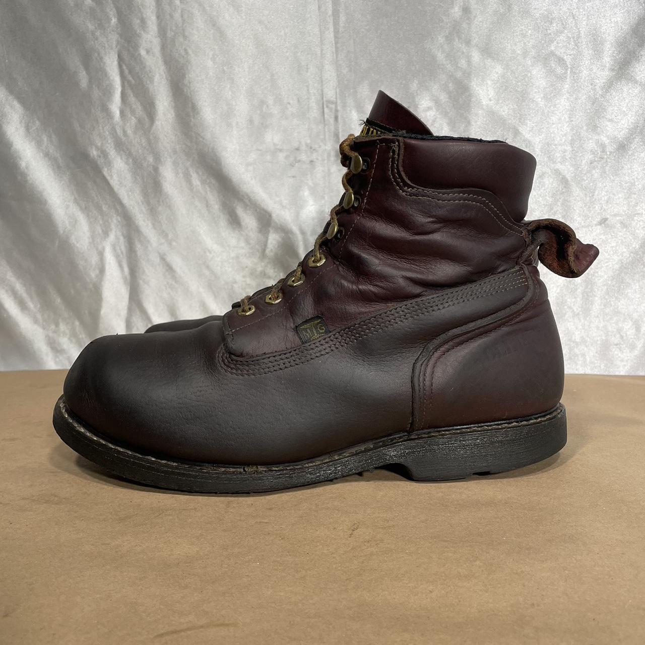 Carolina Brown Leather Steel Toe Met Guard Work... - Depop