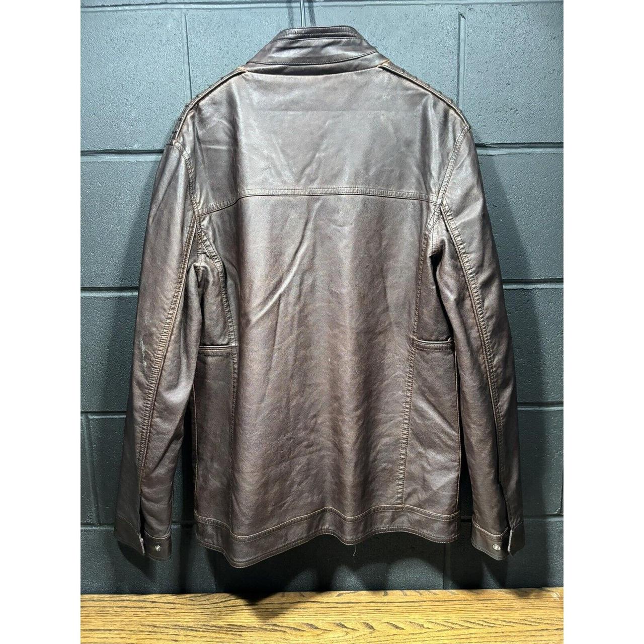 Men s BKE Full Zip Pocket Faux Leather Motorcycle. Depop