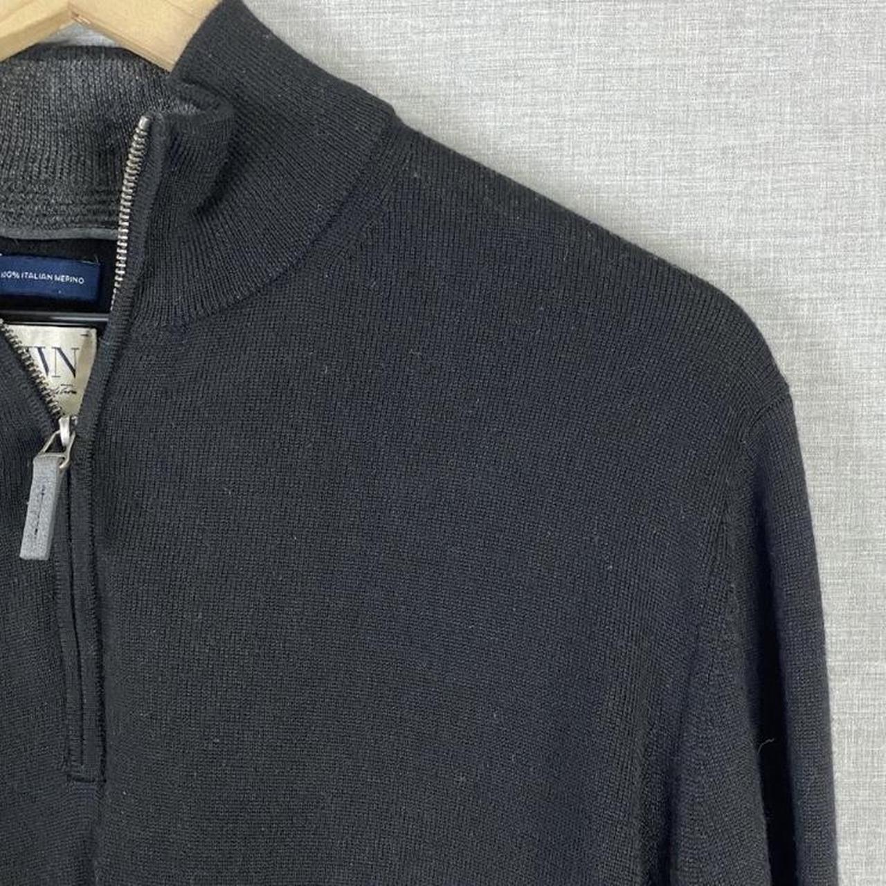 Nordstrom Men’s newest Shop 100% Italian Merino Wool 1/4 Zip Black Sweater