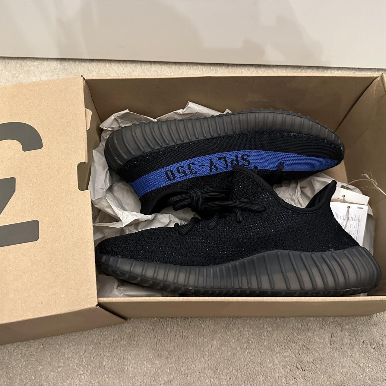 yeezy black blue red