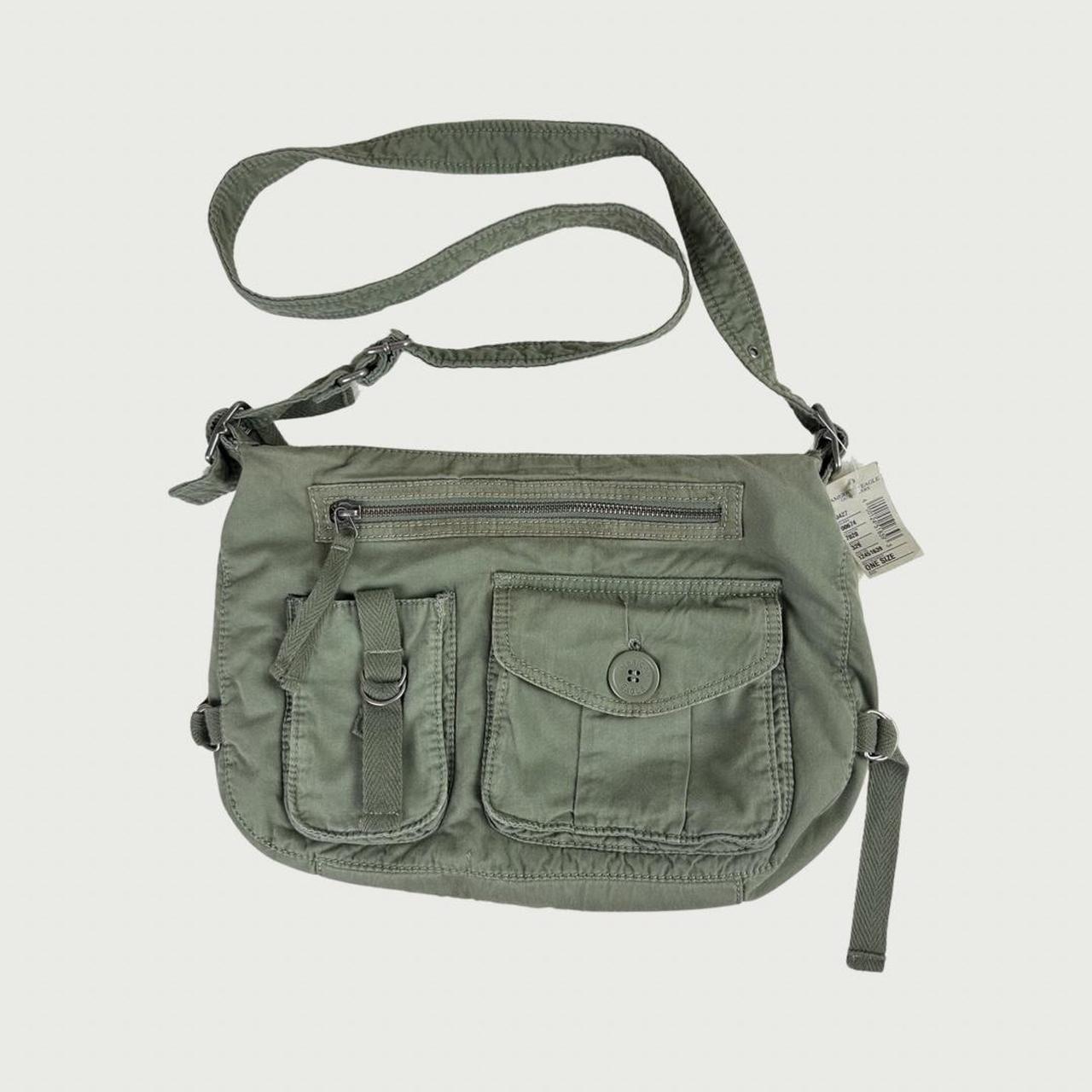 American Eagle Messenger Bag In army green. Fabric... Depop