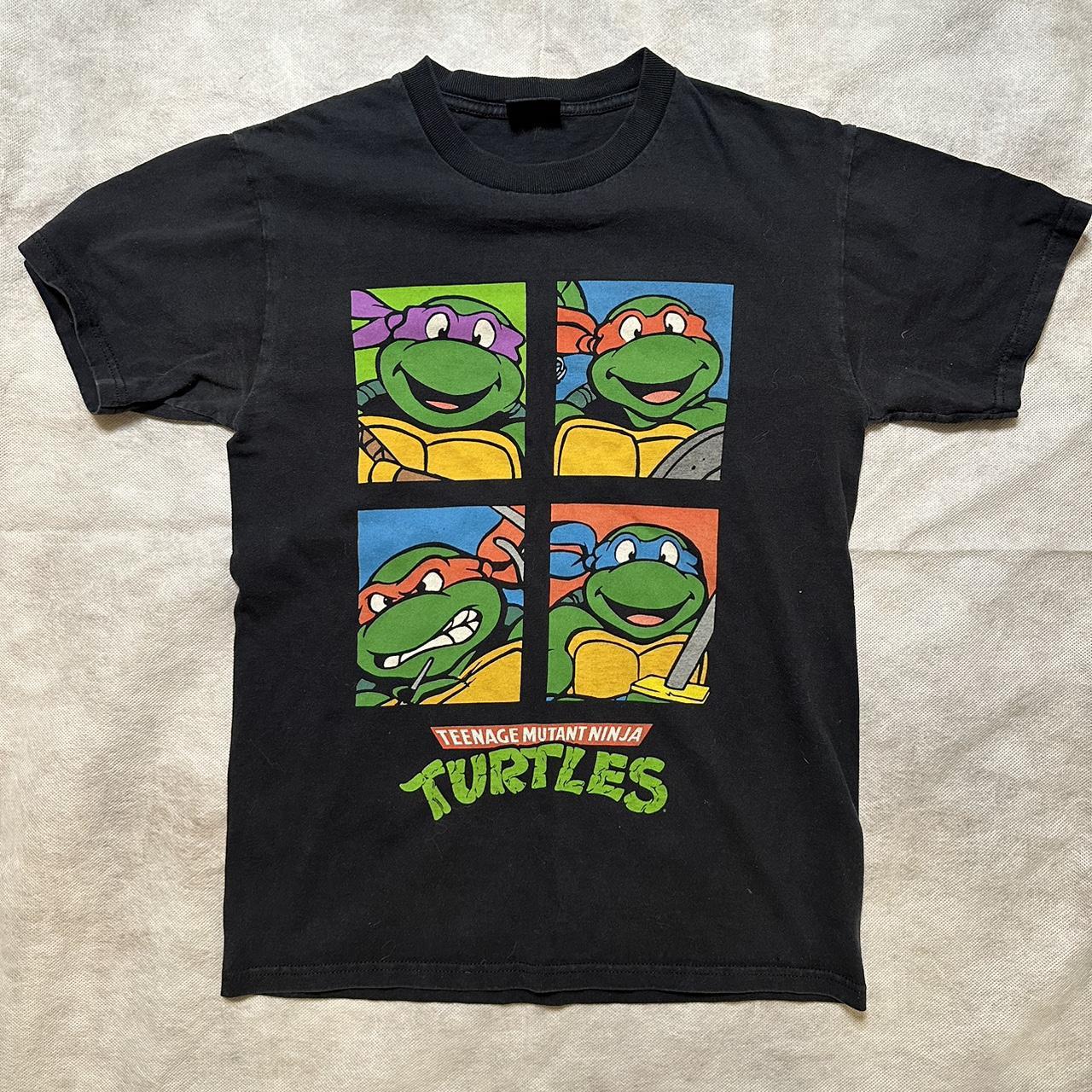 Teenage Mutant Ninja Turtles Press Start Men's Black T-shirt-Small