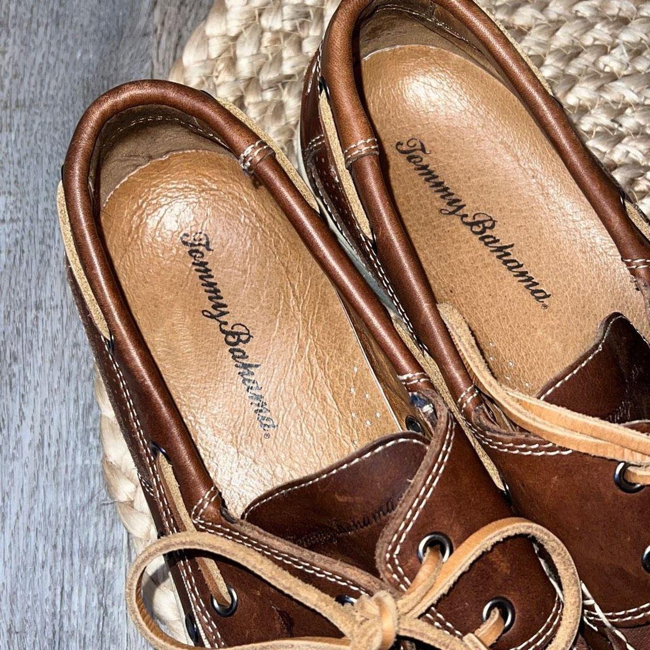 Tommy Bahama Captain Brown Leather Boat Shoes Size Depop 0842