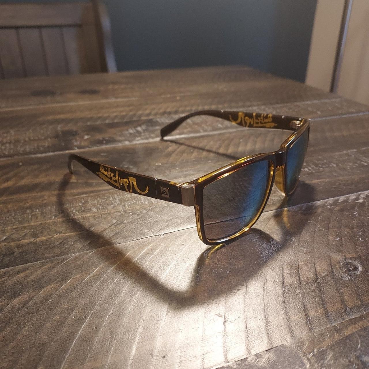 Quiksilver Men's Brown and Gold Sunglasses
