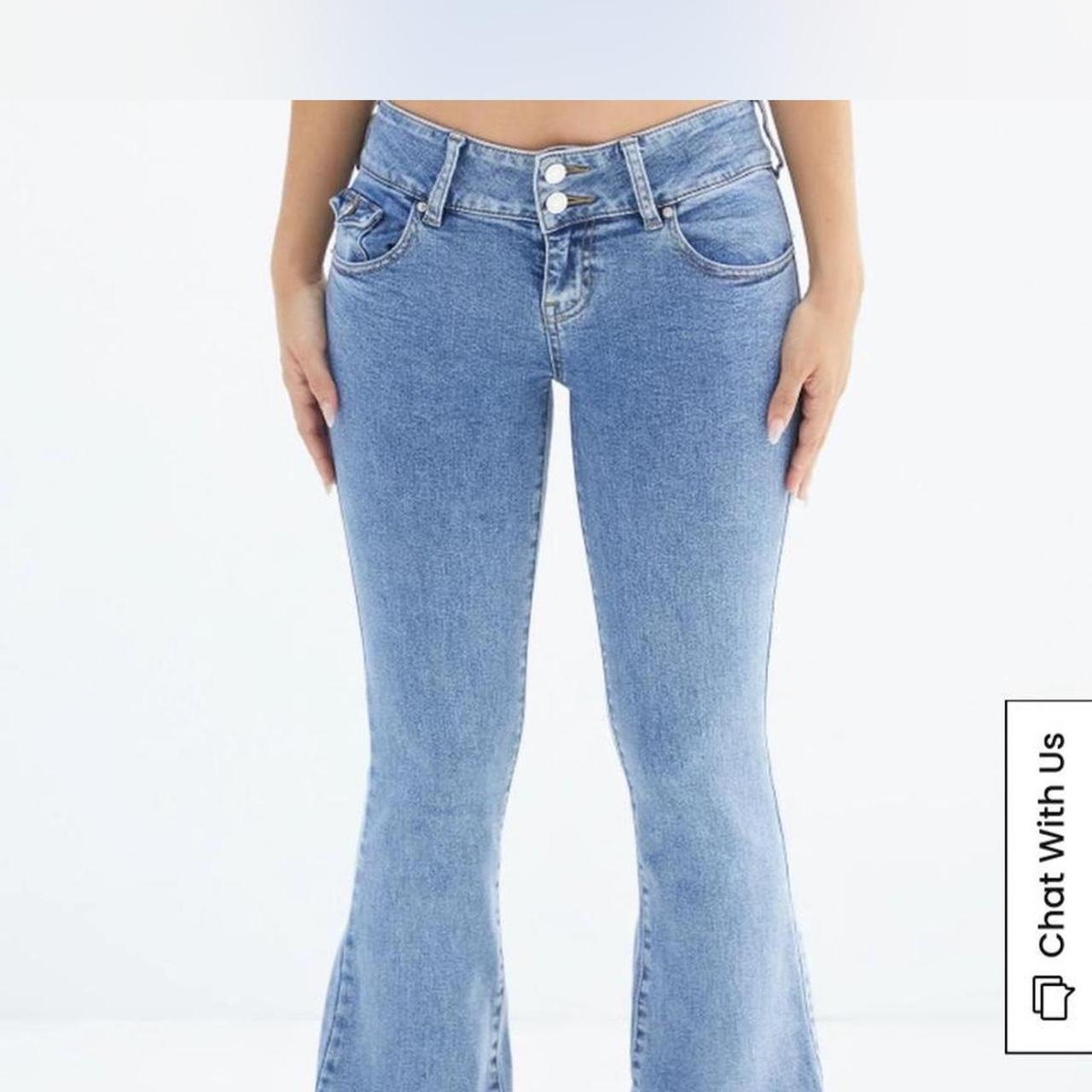 PacSun Women's Jeans Blue – Low-waisted blue bootcut jeans