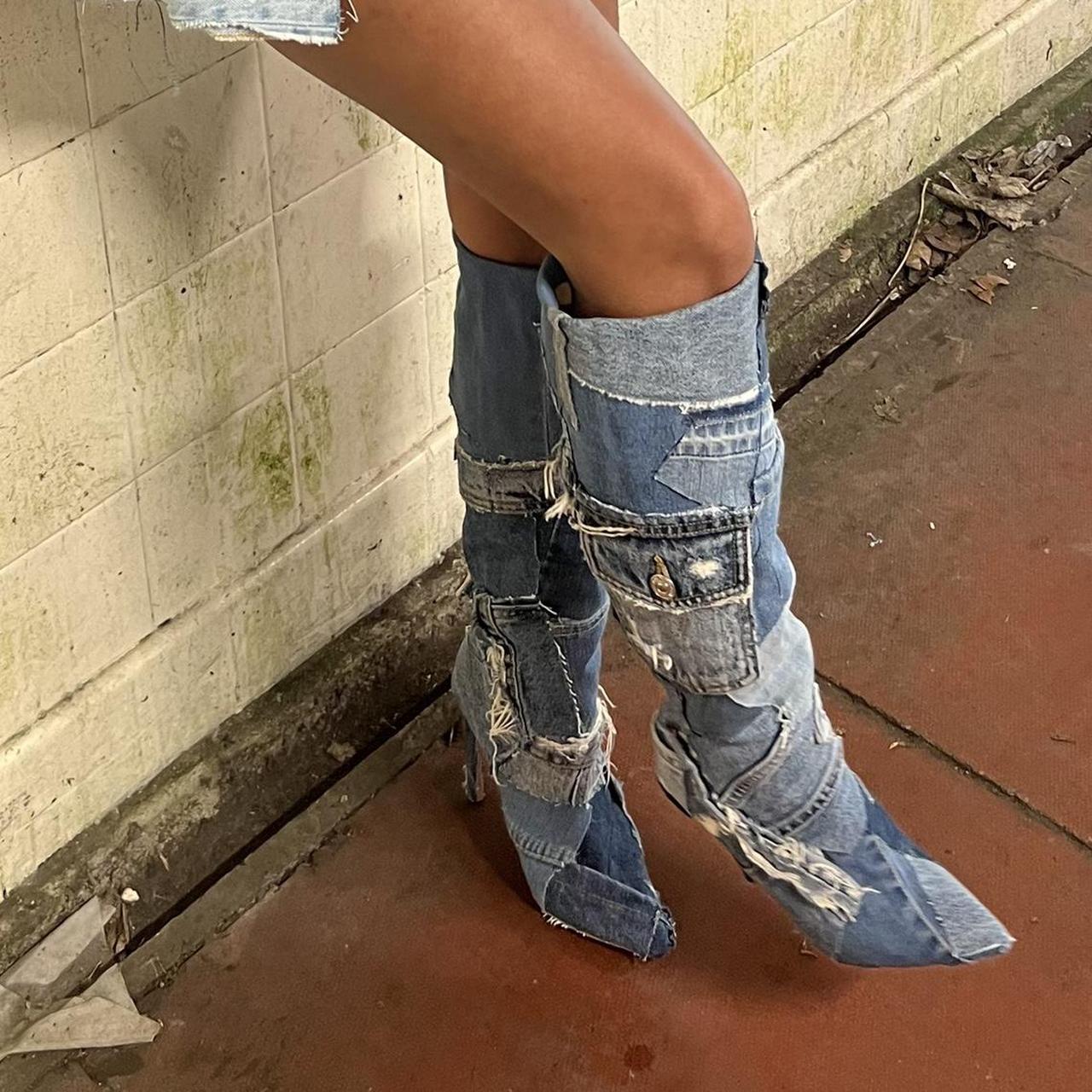 Diy hotsell jean boots