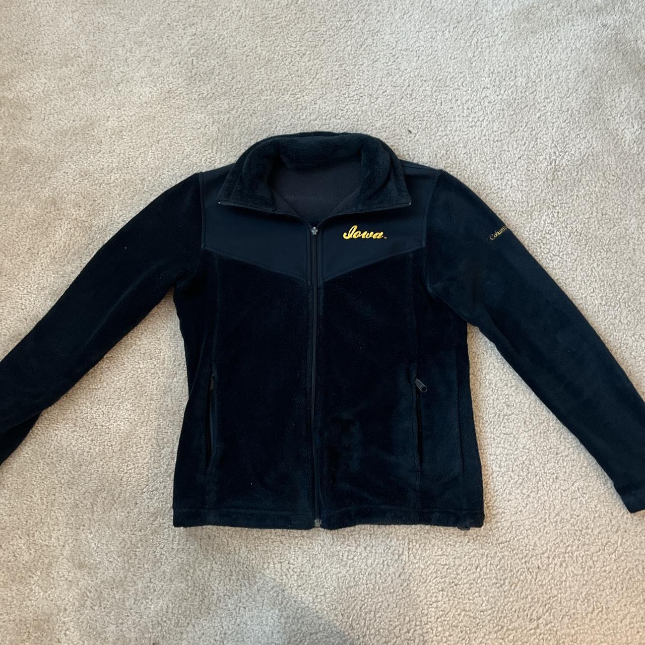 black small columbia zip up jacket, worn but in good - Depop
