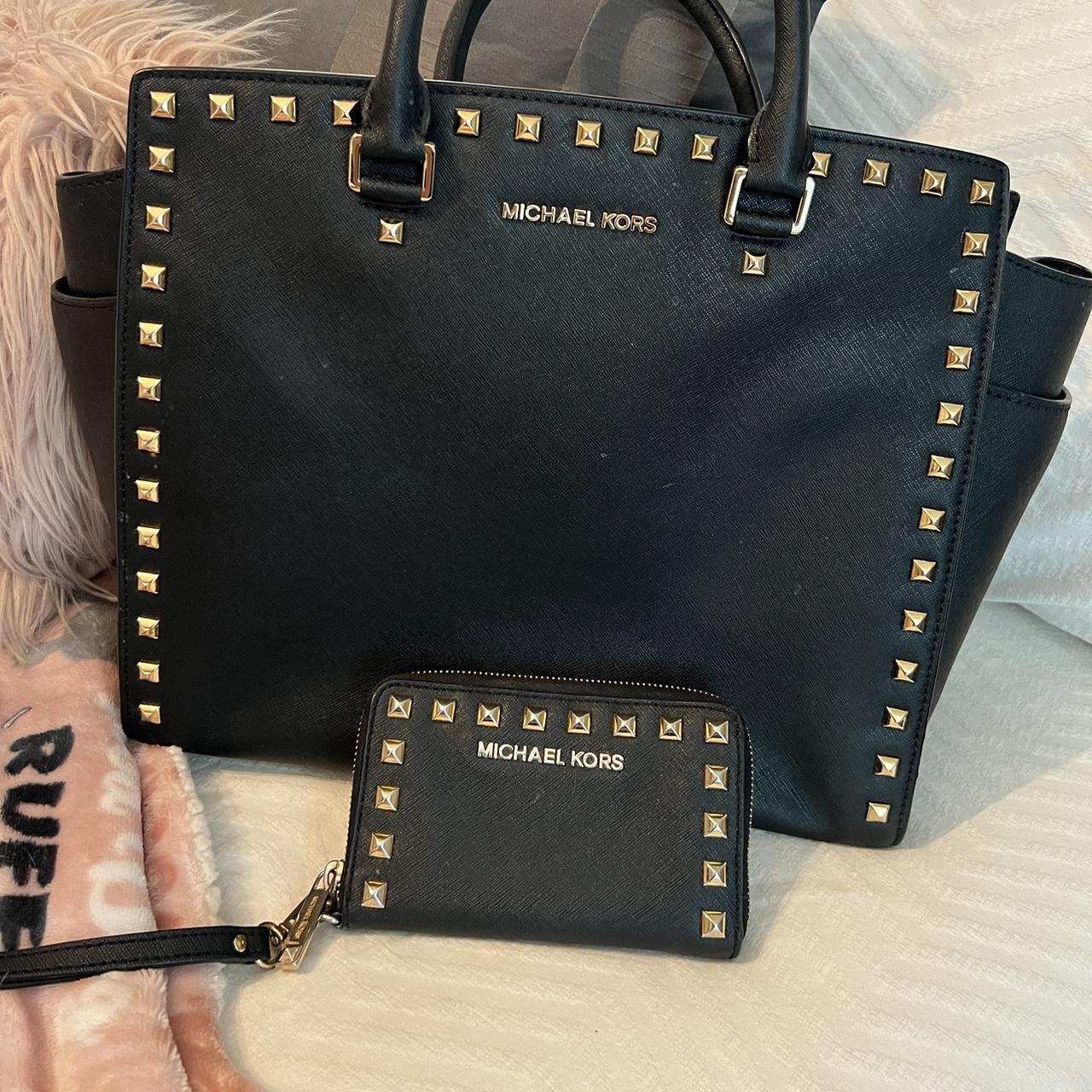 Michael kors studded on sale handbag