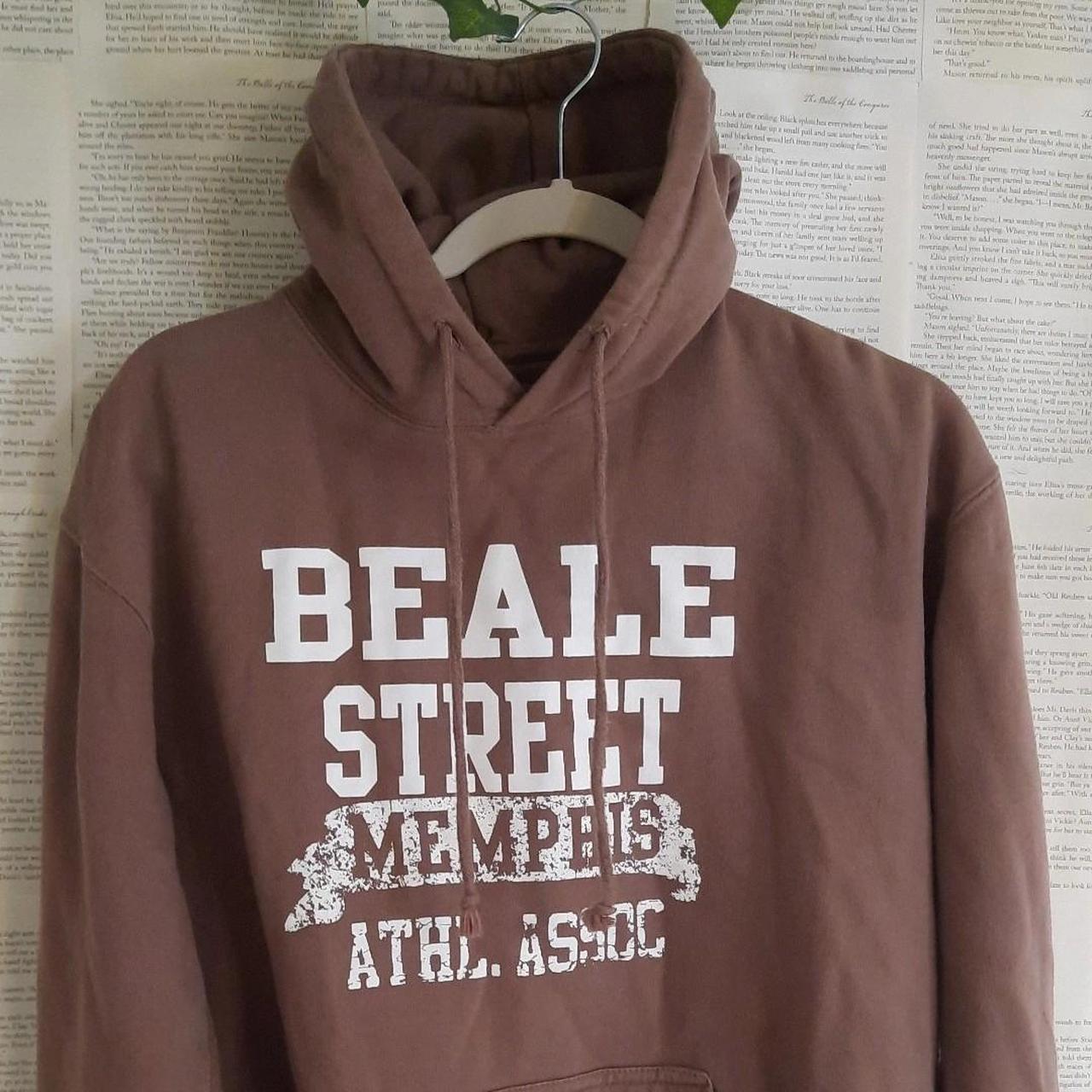 beale street memphis brown hoodie this hoodie is - Depop