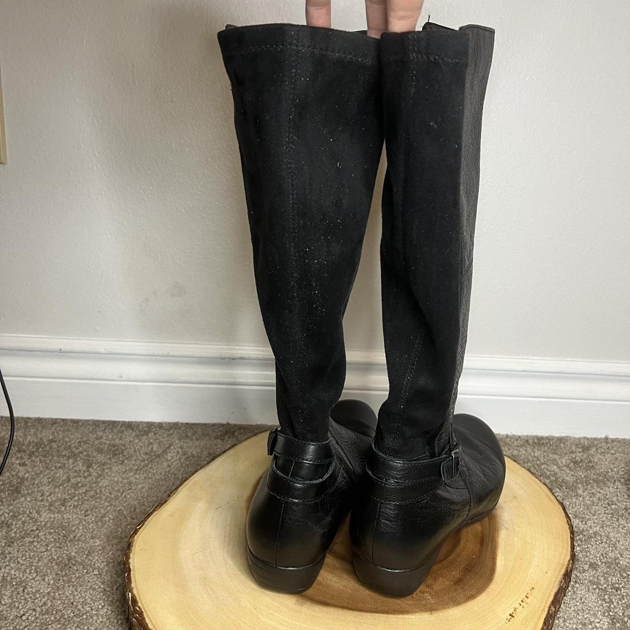 Dansko Francesca black leather knee high zippered