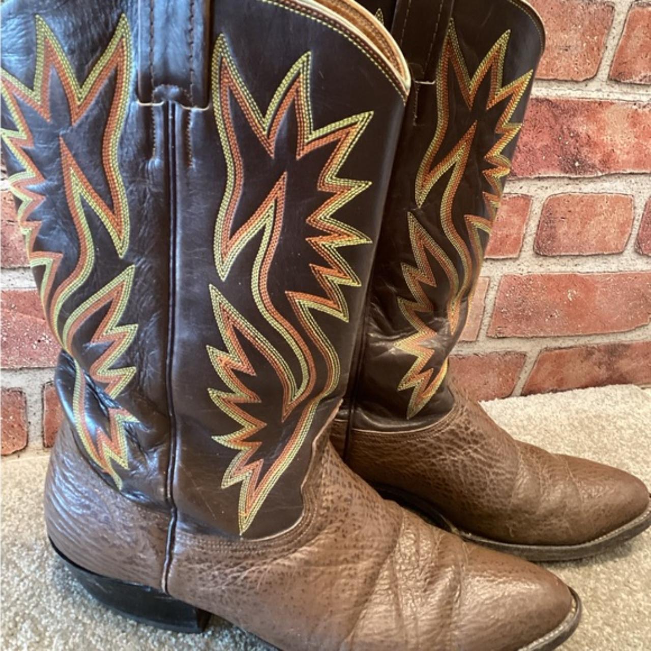 Nocona Men’s Vintage Cowboy Boots size 10.5 Brown... Depop