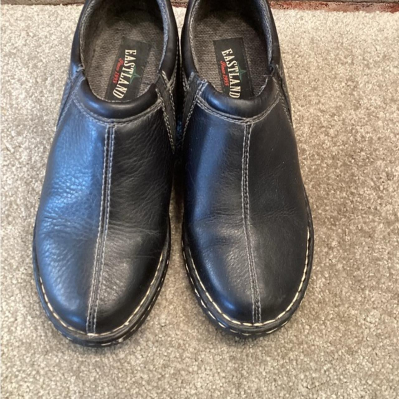 Eastland Amore womens black leather clogs Depop