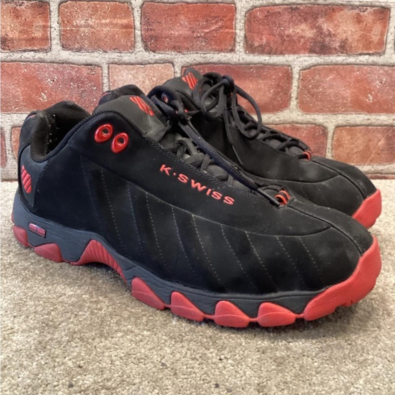 K Swiss ST329 CMF men s black red sneakers size 13. Depop