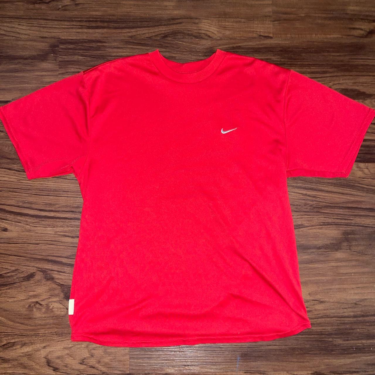 mens red nike dri fit shirt