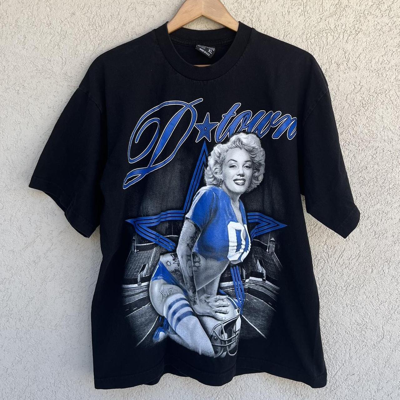 Marilyn Monroe Wearing Dallas Cowboys Jersey T-Shirt