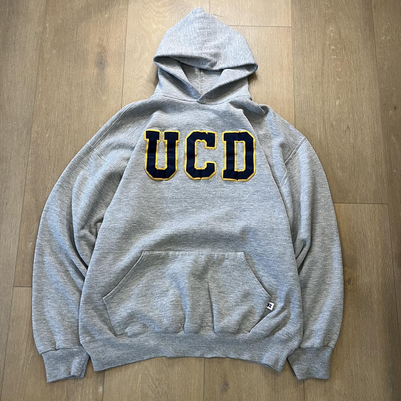 Vintage Russell UCD Hoodie Size XL Russell... - Depop